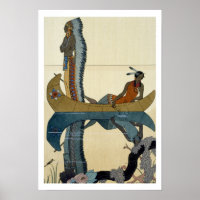 On the Missouri, 1922 (pochoir print)