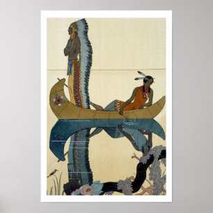 On the Missouri, 1922 (pochoir print) Poster