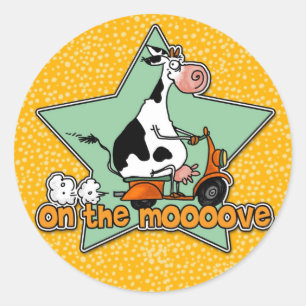 on the moooove sticker