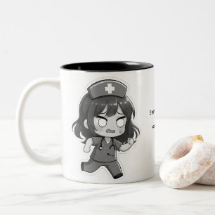 On The Move: Busy Nurse Life Two-Tone Coffee Mug