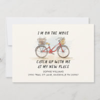 On the Move with Cat Bicycle New Address Moving