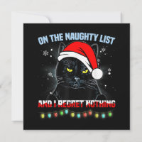 On The Naughty List And I Regret Nothing Cat Chris