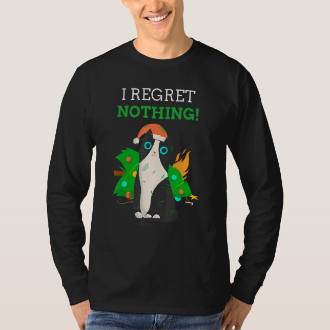 On The Naughty List And I Regret Nothing Christmas T-Shirt (Front)