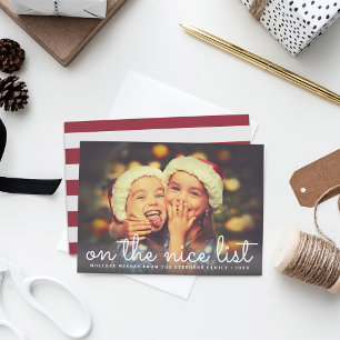 On the Nice List Holiday Photo Card