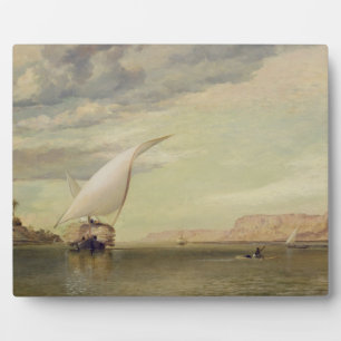 On the Nile (oil on canvas) Plaque
