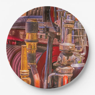 On The Old Firetruck Paper Plate