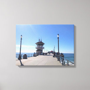 On the Pier, Huntington Beach, California Canvas Print