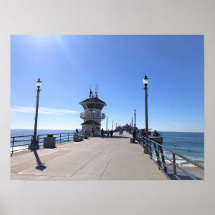 On the Pier, Huntington Beach, California Poster