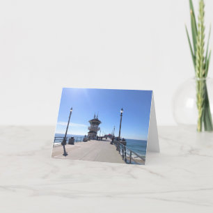 On the Pier, Huntington Beach, California Thank You Card