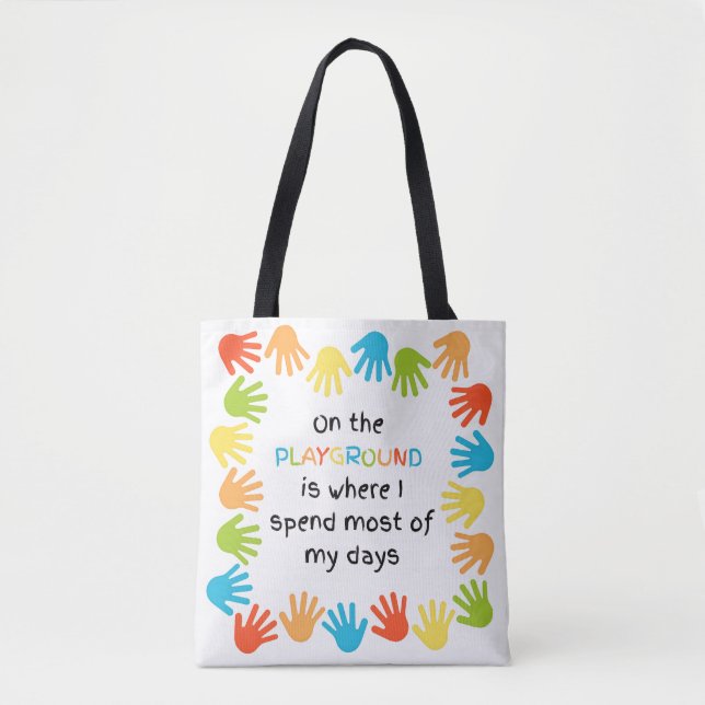 On the Playground Tote Bag (Front)