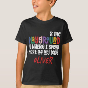 On The Playground Tygraphy Modern Teacher Gift  T-Shirt