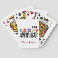 On the playground typography modern teacher gift t