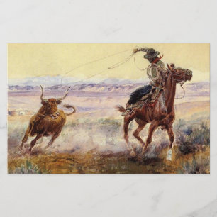 “On the Pond” by Charles M Russell Stationery