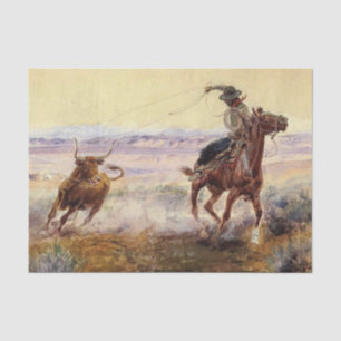 “On the Pond” by Charles M Russell Tissue Paper