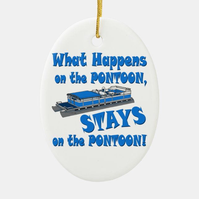 On The Pontoon Ceramic Tree Decoration (Front)