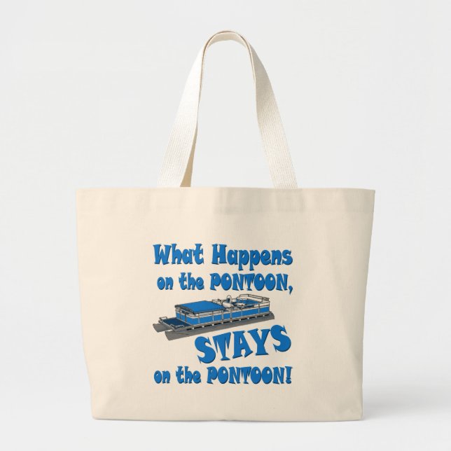 On the pontoon large tote bag (Front)