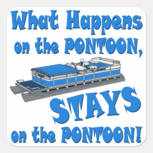 On The Pontoon Square Sticker