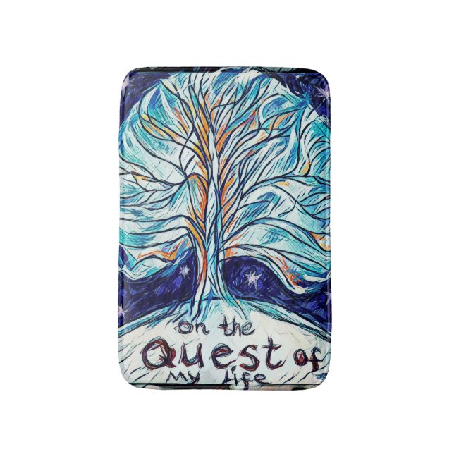 On the Quest of My Life - Tree - Stars Bath Mat (Front Vertical)
