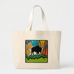 On the range large tote bag