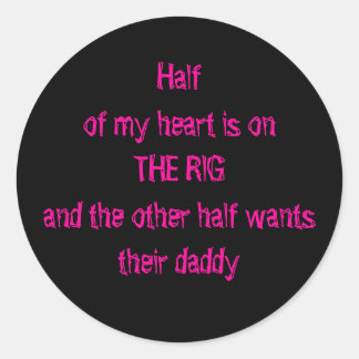 On the rig classic round sticker