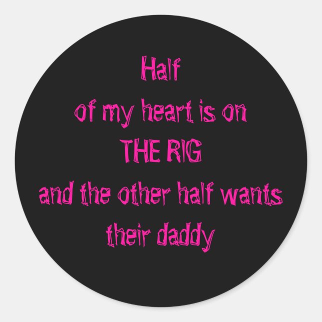 On the rig classic round sticker (Front)