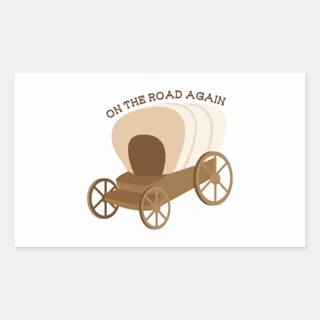 On The Road Again Rectangular Sticker (Front)