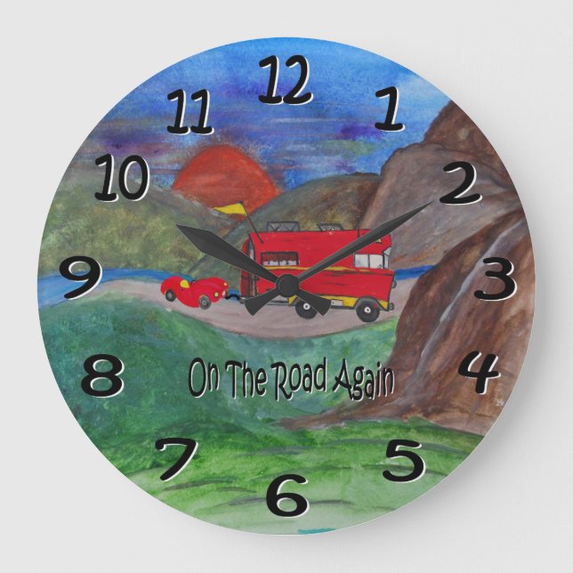 on the road again wall clock (Front)