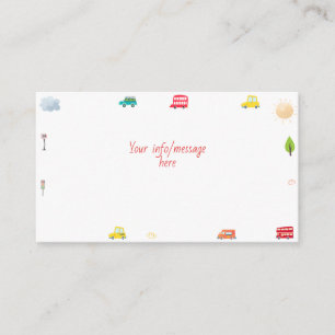 On the road happy vehicles boy birthday enclosure card