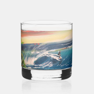 On the Rocks Glass - Surfing the wave! Spirits 
