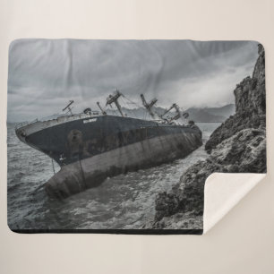ON THE ROCKS SHERPA BLANKET