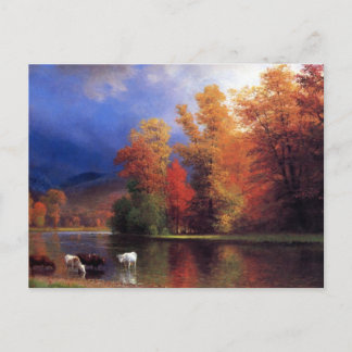 On the Saco - Albert  Bierstadt Postcard