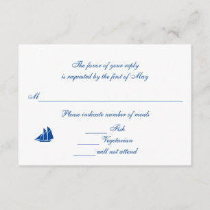 "On the Sea" RSVP/Reply Cards