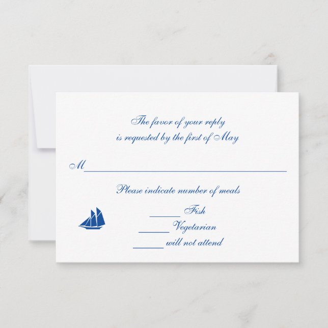 "On the Sea" RSVP/Reply Cards (Front)