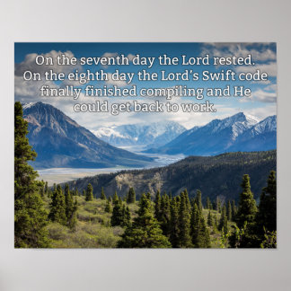 On the Seventh Day the Lord Rested Poster