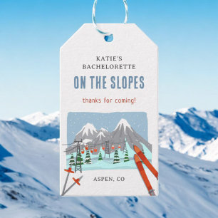 On The Slopes Snow Ski Bachelorette Weekend Gift Tags