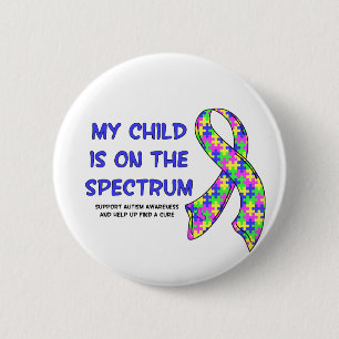 On The Spectrum (pastel colours) Button