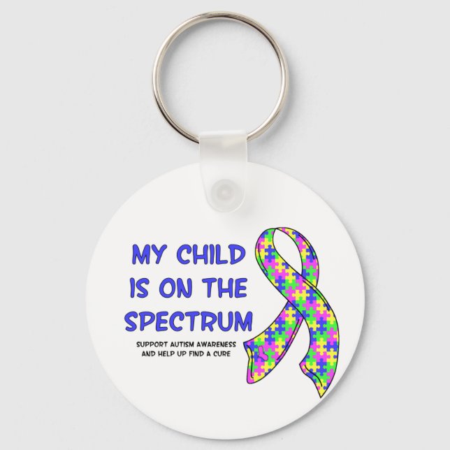 On The Spectrum (pastel colours) Keychain (Front)