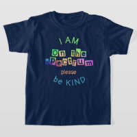 On The Spectrum Rainbow Navy Blue Autism Awareness