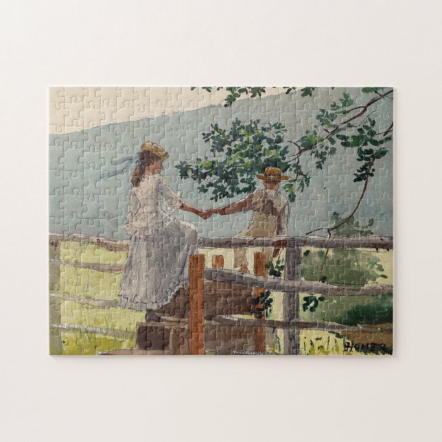 On the Stile | Winslow Homer Jigsaw Puzzle (Horizontal)