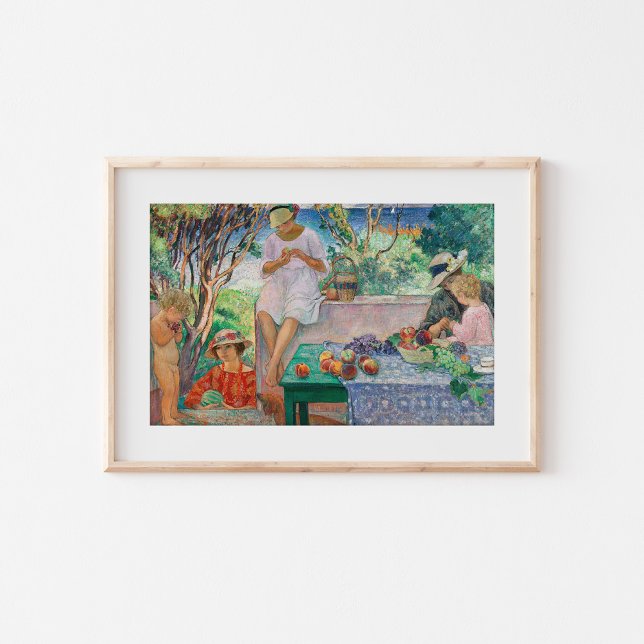 On the Terrace at Sainte-Maxime | Henri Lebasque Poster (Creator Uploaded)