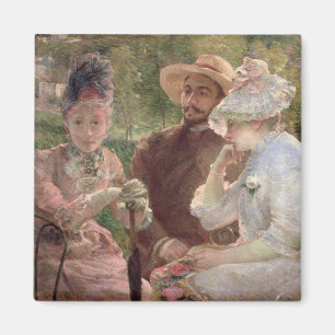 On the terrace at Sevres, 1880 (oil on canvas) Magnet