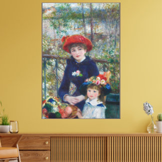 On the Terrace, Impressionist Portrait, Renoir Canvas Print