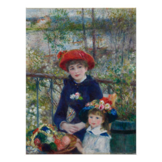 On the Terrace, Impressionist Portrait, Renoir Poster