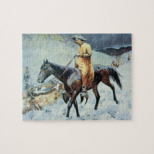 On The Trail (oil on canvas) Jigsaw Puzzle