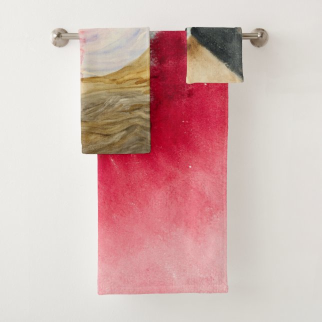 On the Viewing of Flowers and Trees, 1920 by Hilma Bath Towel Set (Insitu)