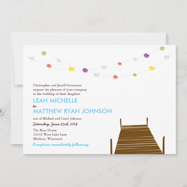 On the water wedding invite (Front)