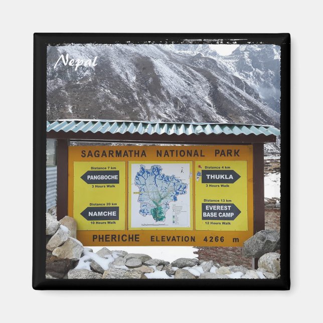 On the way to Everest, Himalayas - Nepal Magnet (Front)