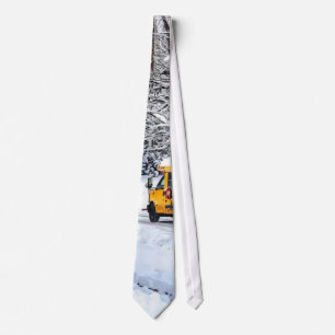 On the Way to School in Winter Tie