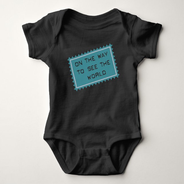 On the way to see the world - travel holiday baby bodysuit (Front)