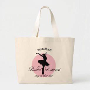 On Their Toes (Ballet) Large Tote Bag